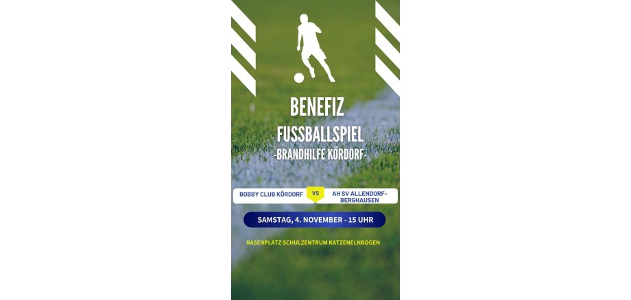 Benefiz Fussball, Brandhilfe, Kördorf